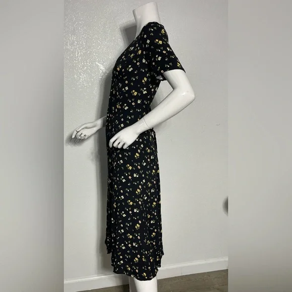 Reformation Black and White Puff Sleeve Midi Sundress - Picture 3 of 12